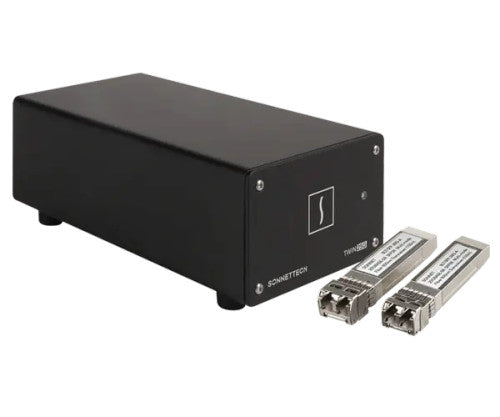 Sonnet Twin25G Dual-port 25GbE Thunderbolt Adapter with Two Included SFP28 Transceivers Sonnet Twin25G Dual-port 25GbE Thunderbolt Adapter with Two Included SFP28 Transceivers